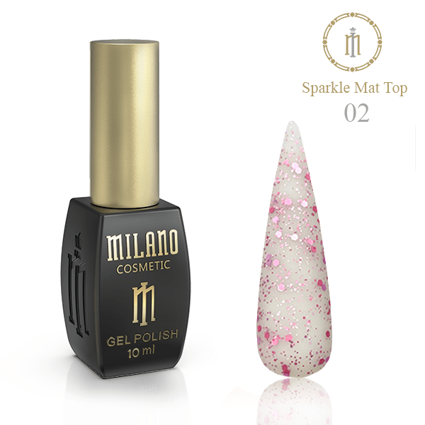 Sparkle Mat Top Milano 10 ml-  № 02