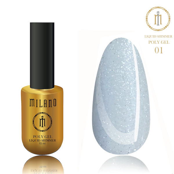 Milano Liquid Shimmer Poly Gel 15ml - № 01