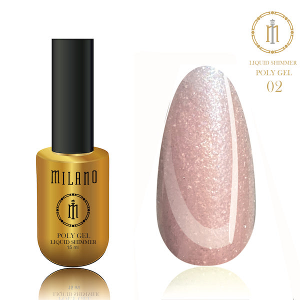 Milano Liquid Shimmer Poly Gel 15ml - № 02