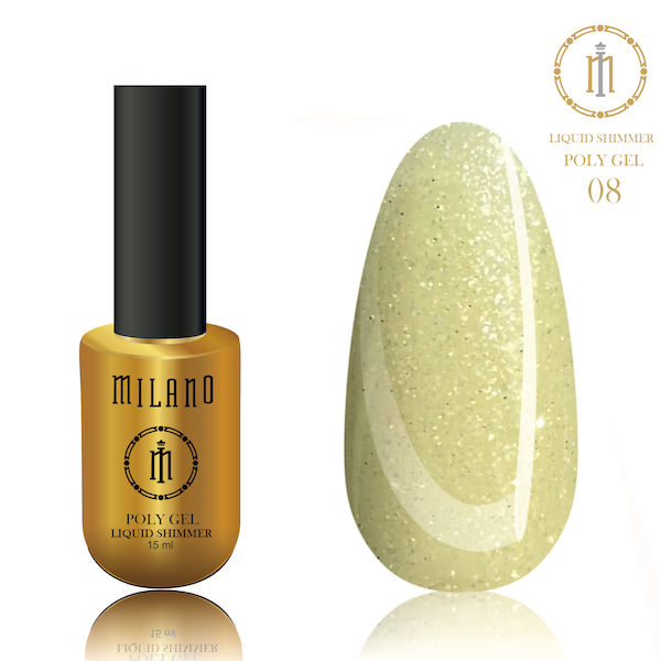 Milano Liquid Shimmer Poly Gel 15ml - № 08